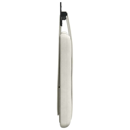 Hangend Hoofdeinde Wandgemonteerd Crème 110 x 55 x 5 cm Fluweel