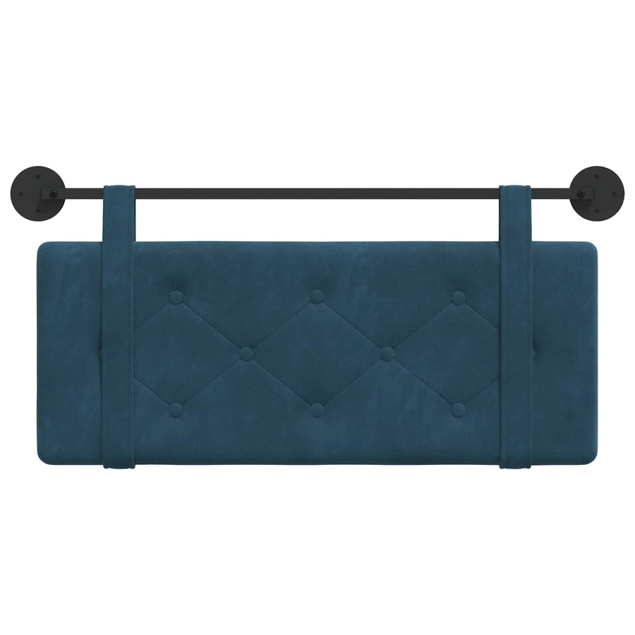 Hangend Hoofdeinde Wandgemonteerd Blauw 110 x 55 x 5 cm Fluweel