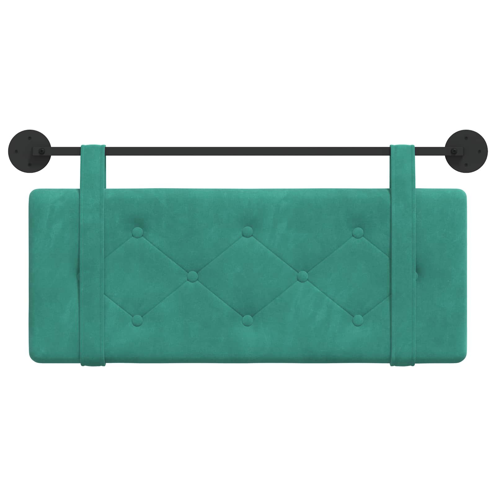 Hangend Hoofdeinde Turquoise 110 x 55 x 5 cm Fluweel
