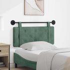 Hangend hoofdeinde 110x55x5 cm zeegroen fluweel