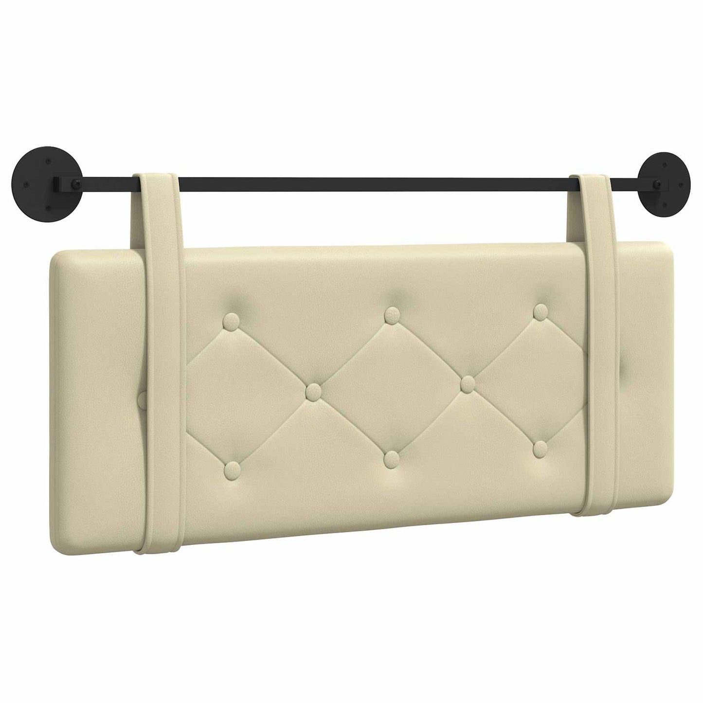 Hangend Hoofdeinde Wandgemonteerd Crème 100 cm Nep Leer