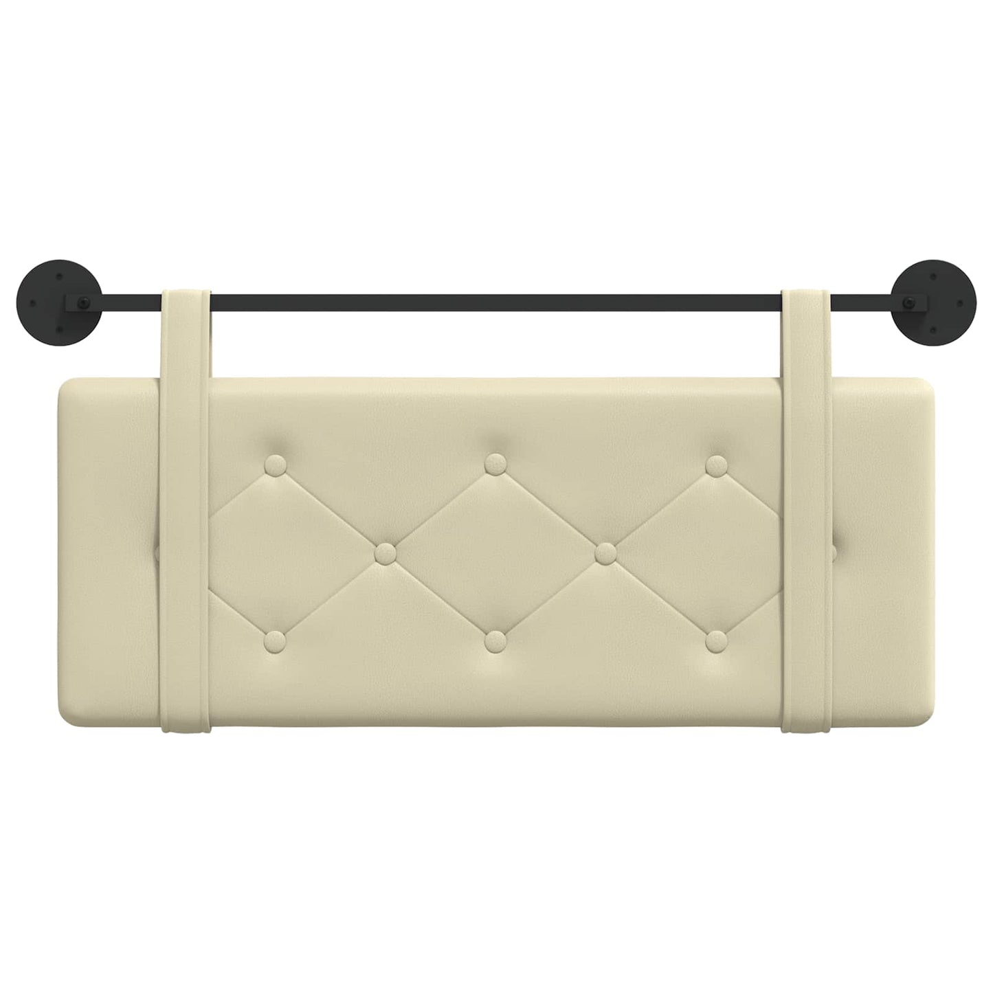 Hangend Hoofdeinde Wandgemonteerd Crème 100 cm Nep Leer