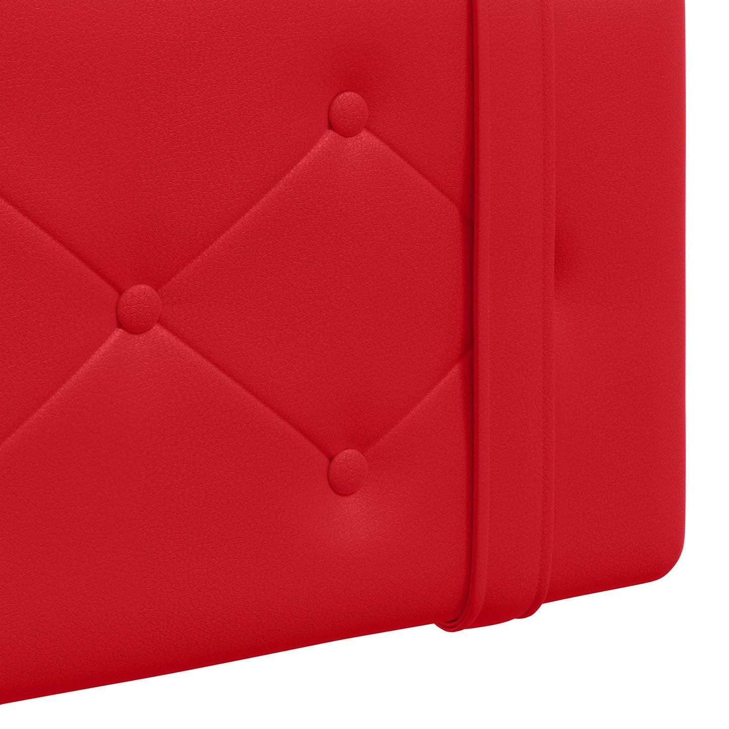 Hangend Hoofdeinde Wandgemonteerd Rood 100 cm Nep Leer