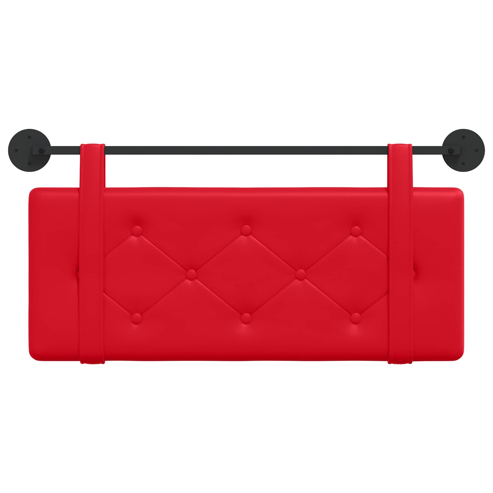 Hangend Hoofdeinde Wandgemonteerd Rood 100 cm Nep Leer