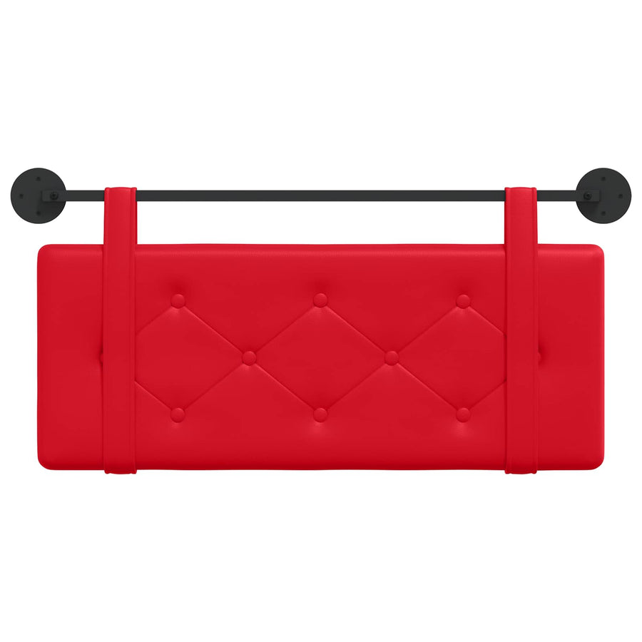 Hangend Hoofdeinde Wandgemonteerd Rood 100 cm Nep Leer