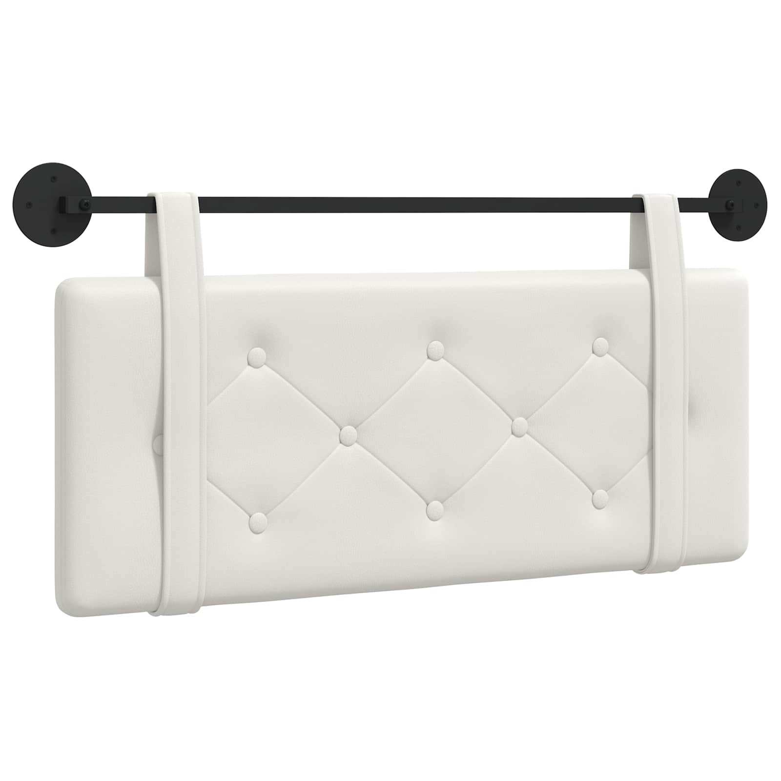Hangend Hoofdeinde Wandgemonteerd Wit 110 x 55 x 5 cm Nep Leer