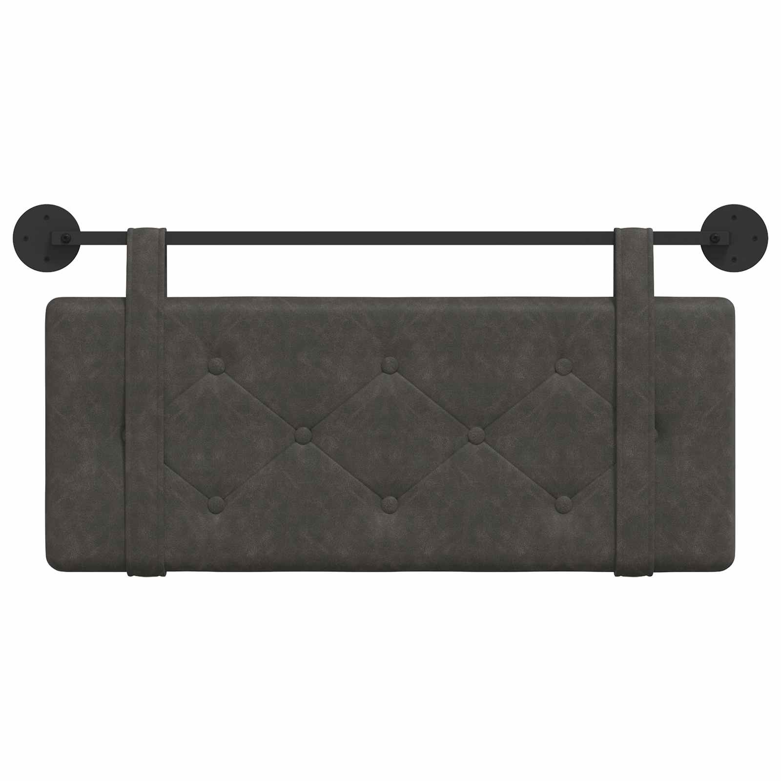 Hangend Hoofdeinde Wandgemonteerd Zwart 100 cm Antiek PU