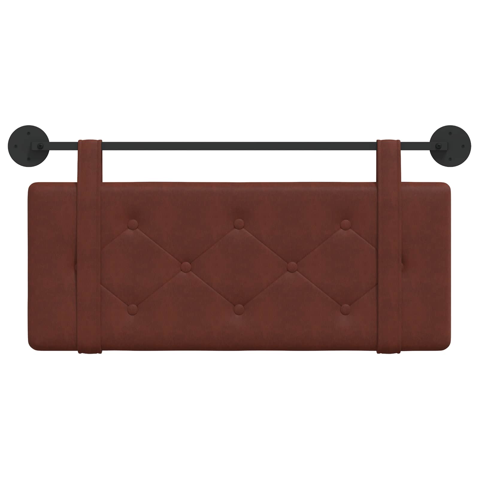 Hangend Hoofdeinde Glanzend Bruin 100 cm Antiek PU