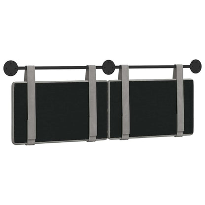Hangend Hoofdeinde Lichtgrijs 130 x 55 x 5 cm Fluweel