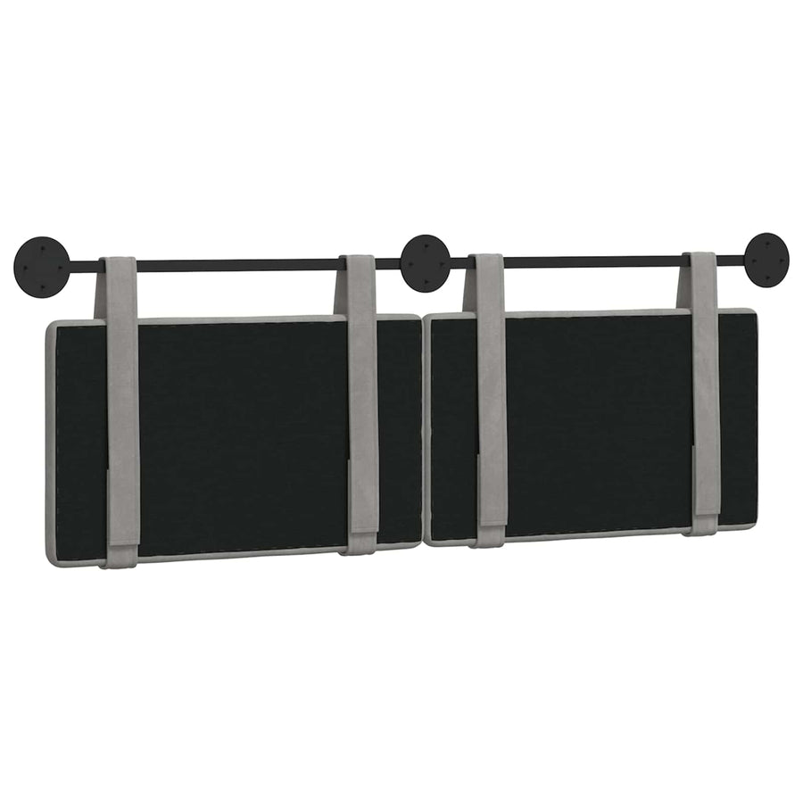 Hangend Hoofdeinde Lichtgrijs 130 x 55 x 5 cm Fluweel