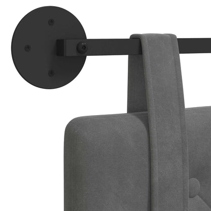 Hangend Hoofdeinde Donkergrijs 130 x 55 x 5 cm Fluweel