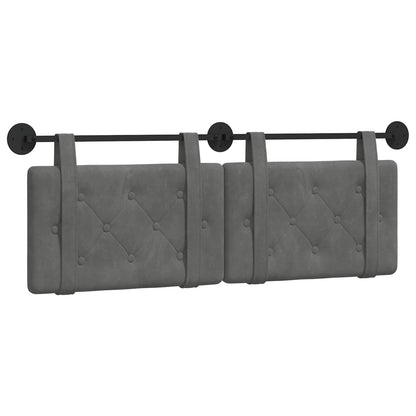 Hangend Hoofdeinde Donkergrijs 130 x 55 x 5 cm Fluweel
