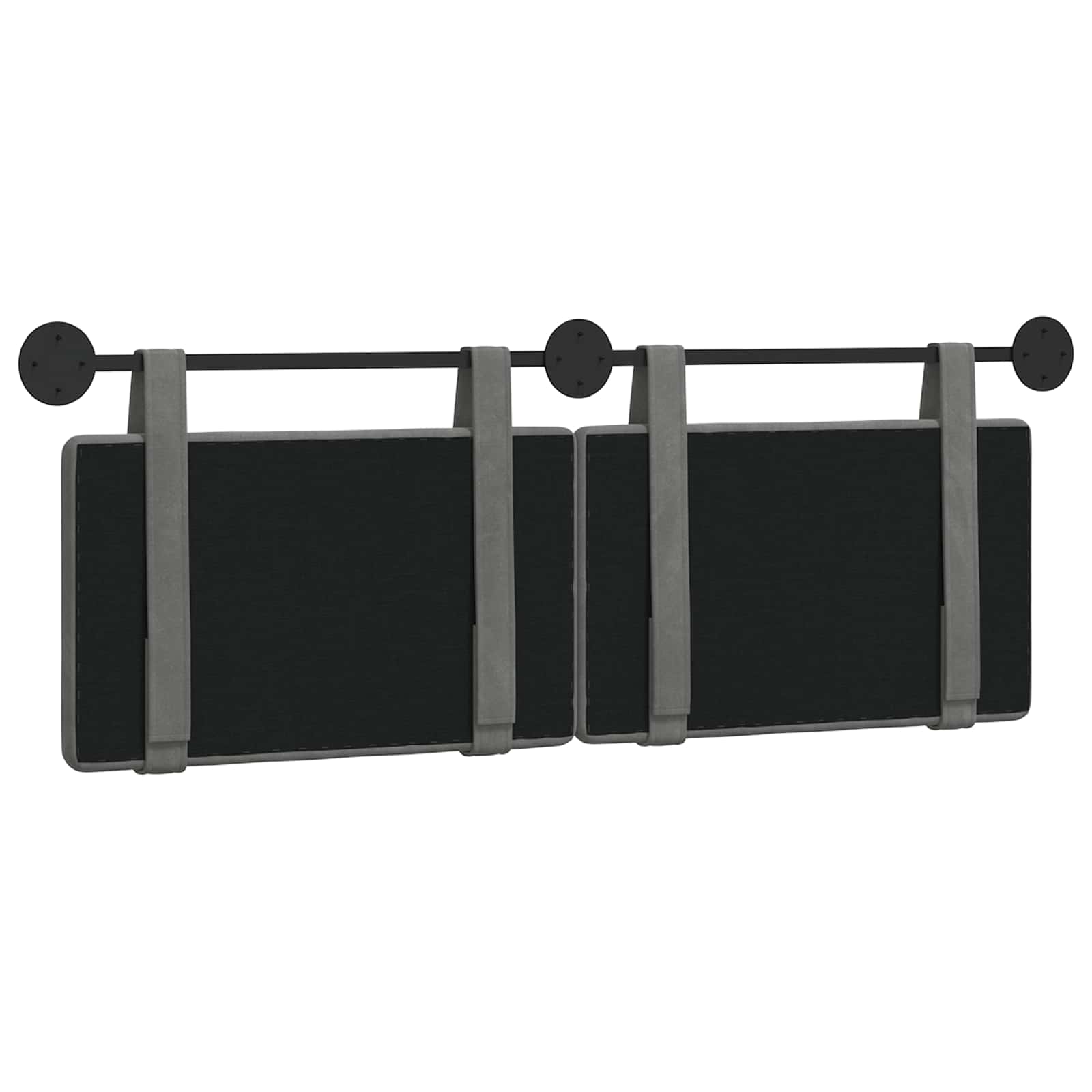 Hangend Hoofdeinde Donkergrijs 130 x 55 x 5 cm Fluweel