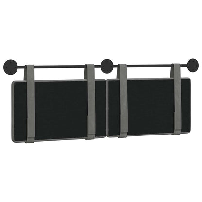 Hangend Hoofdeinde Donkergrijs 130 x 55 x 5 cm Fluweel