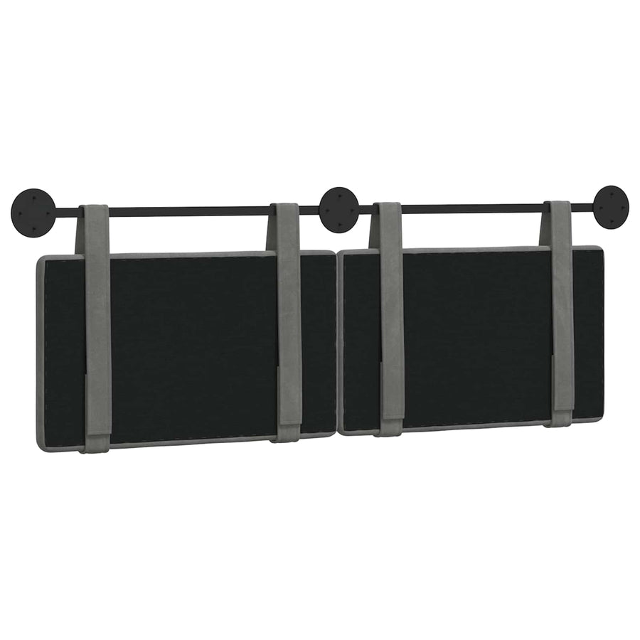 Hangend Hoofdeinde Donkergrijs 130 x 55 x 5 cm Fluweel