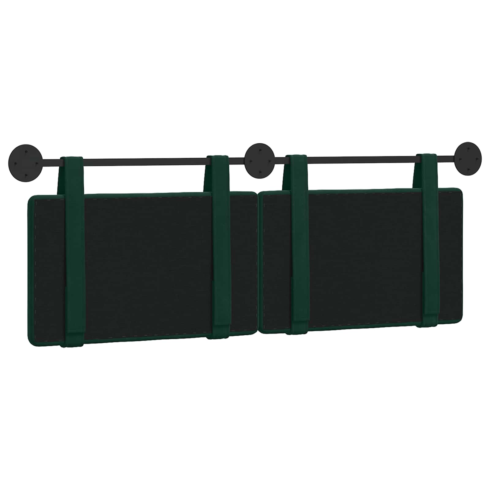 Hangend Hoofdeinde Donkergroen 130 x 55 x 5 cm Fluweel