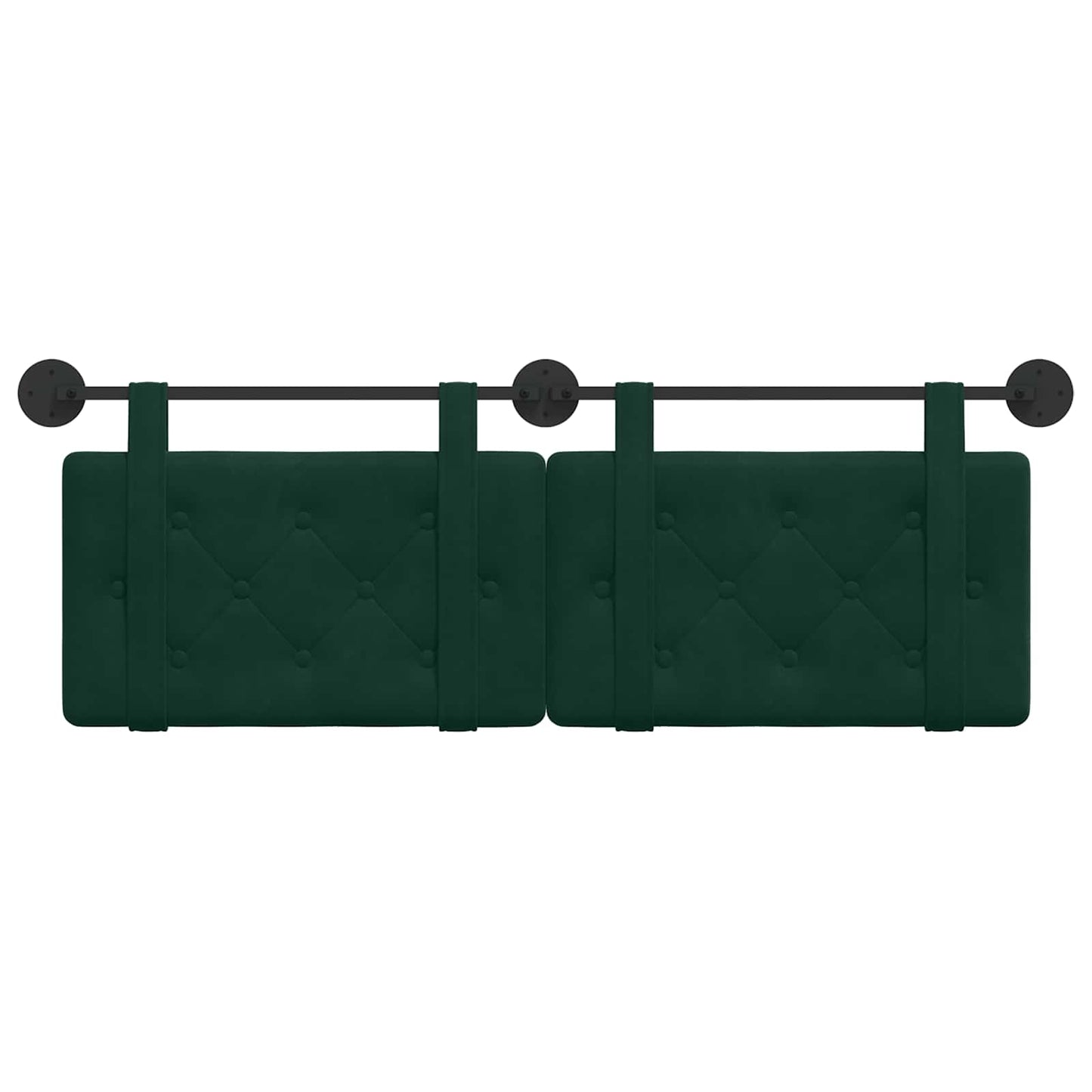 Hangend Hoofdeinde Donkergroen 130 x 55 x 5 cm Fluweel
