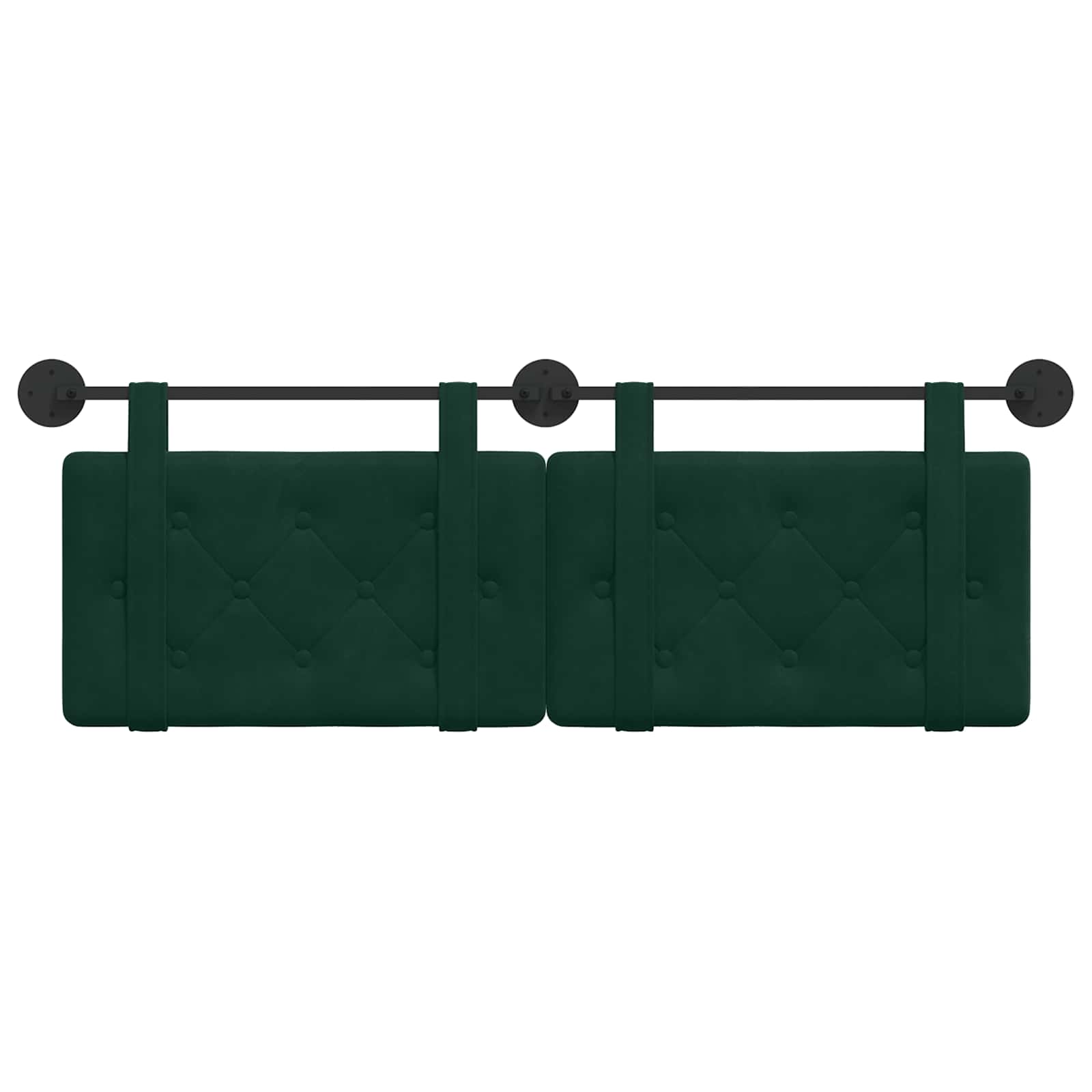 Hangend Hoofdeinde Donkergroen 130 x 55 x 5 cm Fluweel
