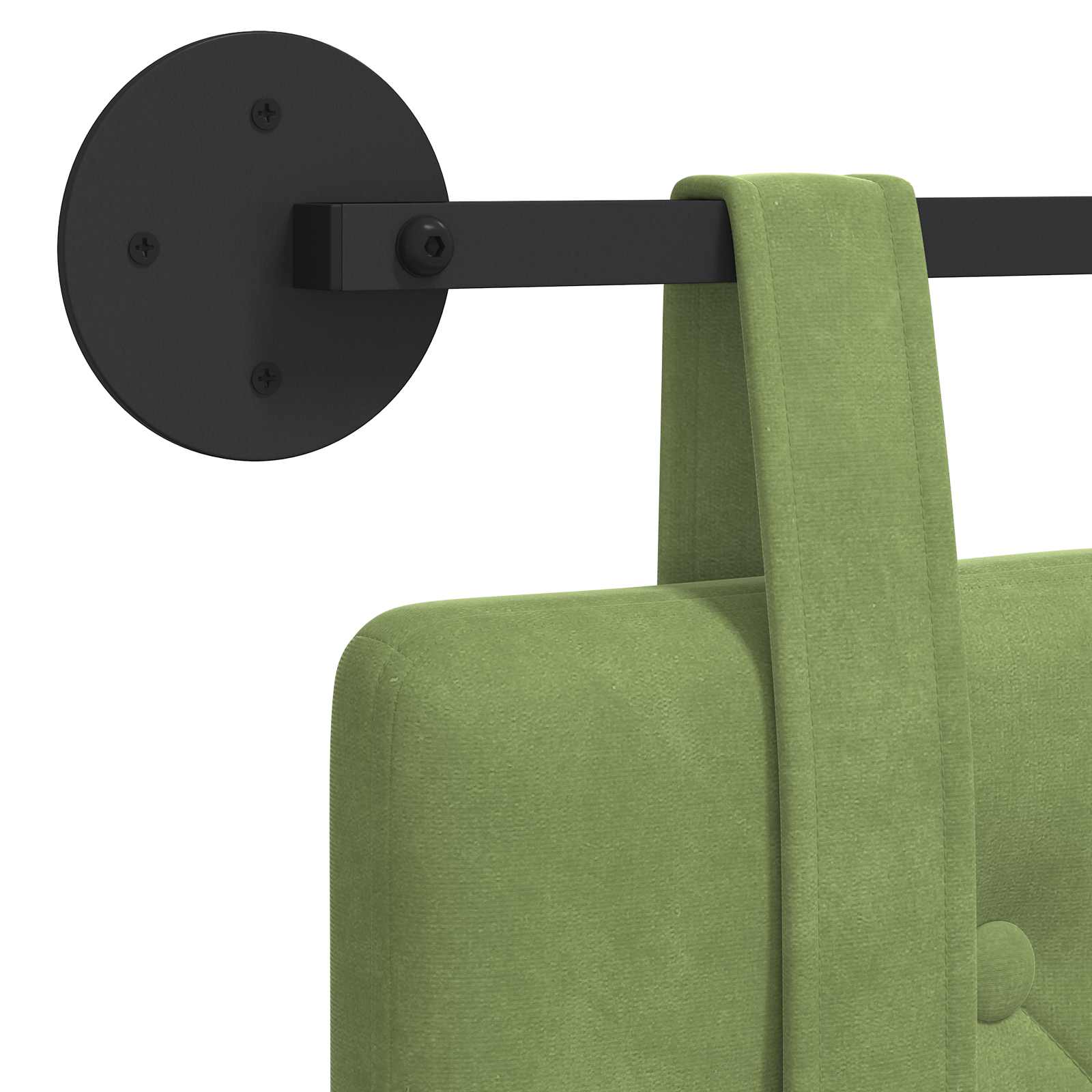 Hangend Hoofdeinde Lichtgroen 130 x 55 x 5 cm Fluweel