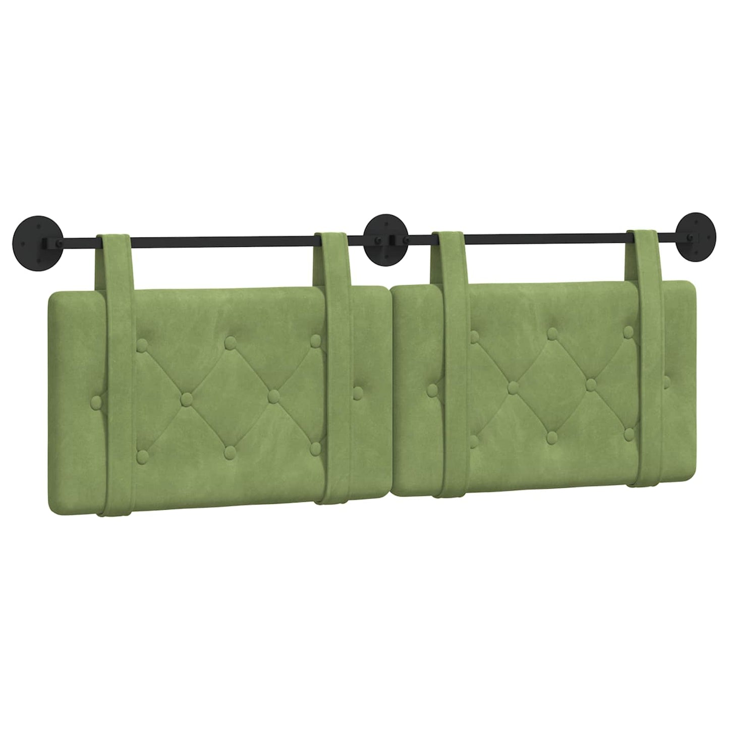 Hangend Hoofdeinde Lichtgroen 130 x 55 x 5 cm Fluweel