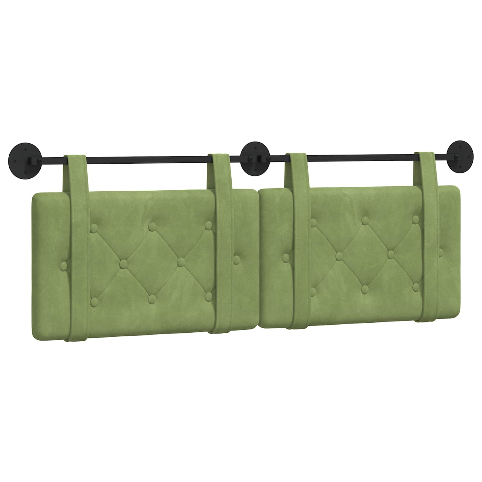 Hangend Hoofdeinde Lichtgroen 130 x 55 x 5 cm Fluweel