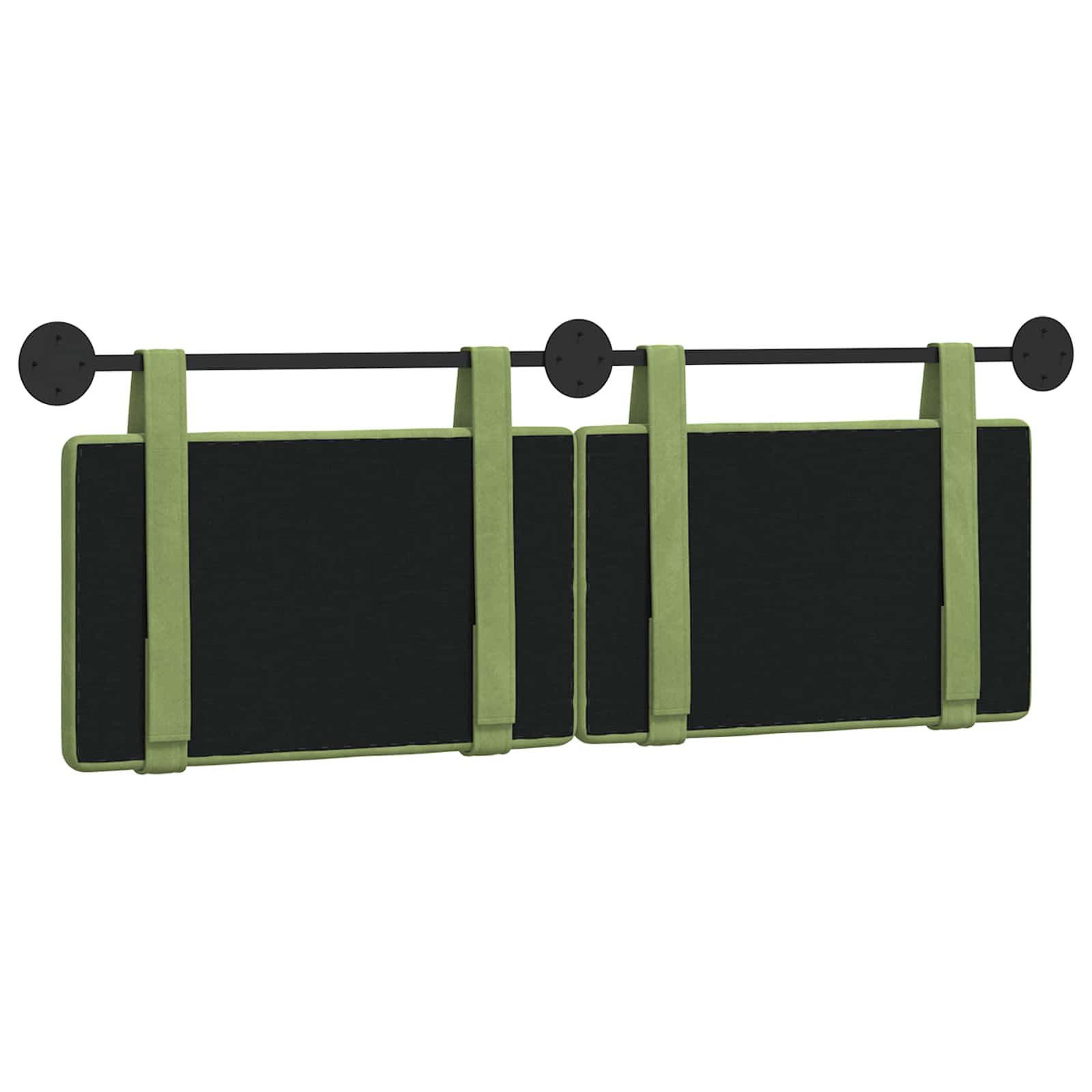 Hangend Hoofdeinde Lichtgroen 130 x 55 x 5 cm Fluweel