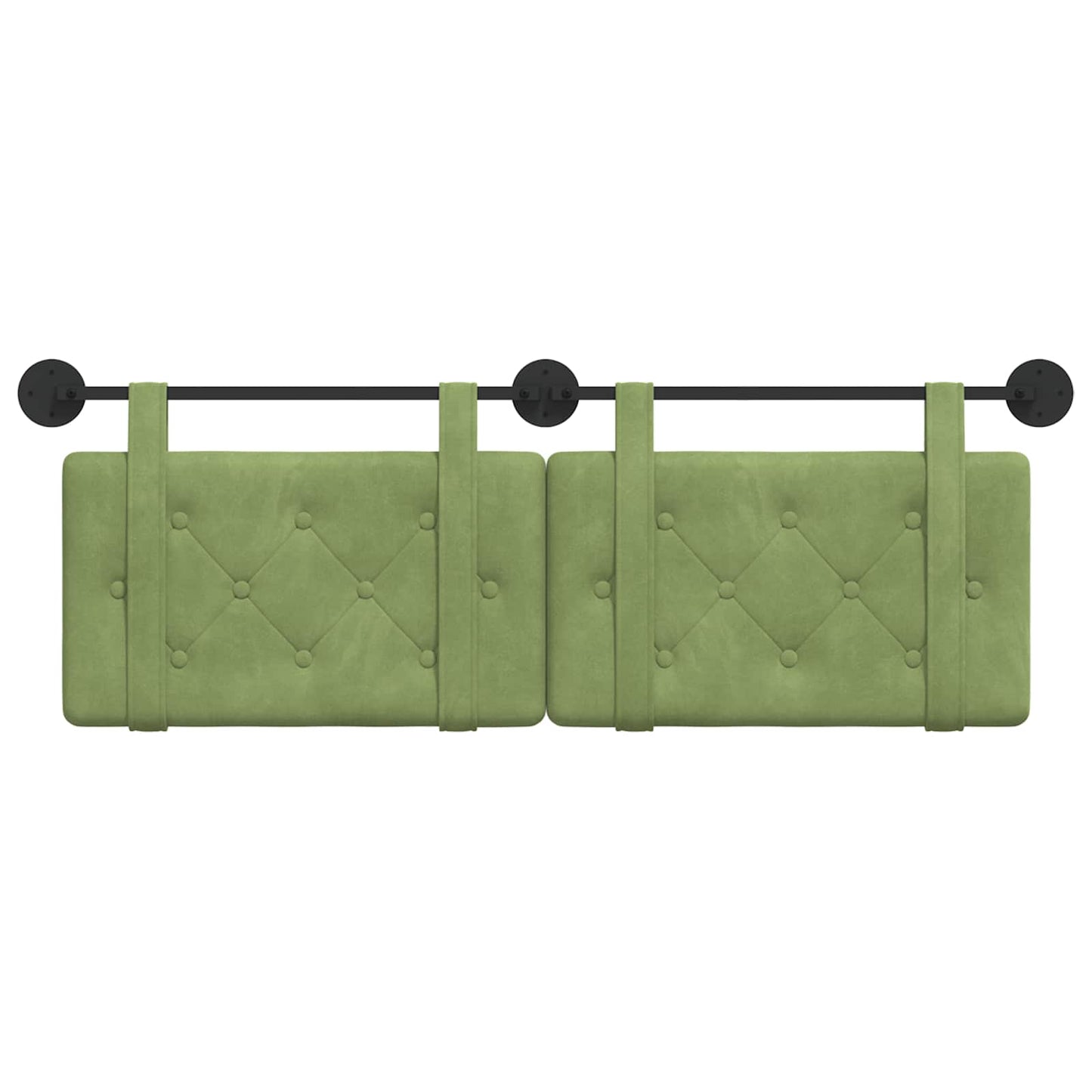 Hangend Hoofdeinde Lichtgroen 130 x 55 x 5 cm Fluweel
