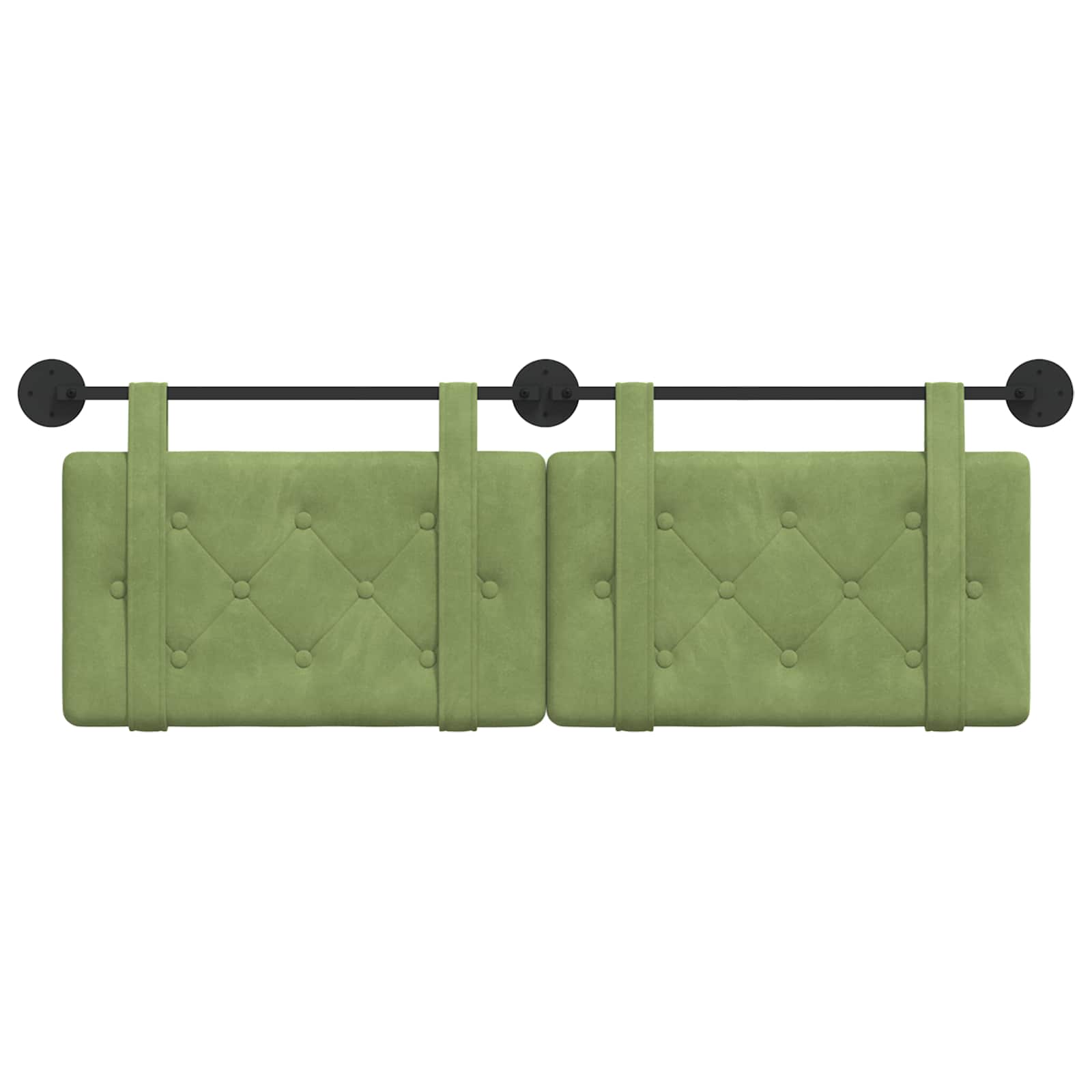 Hangend Hoofdeinde Lichtgroen 130 x 55 x 5 cm Fluweel