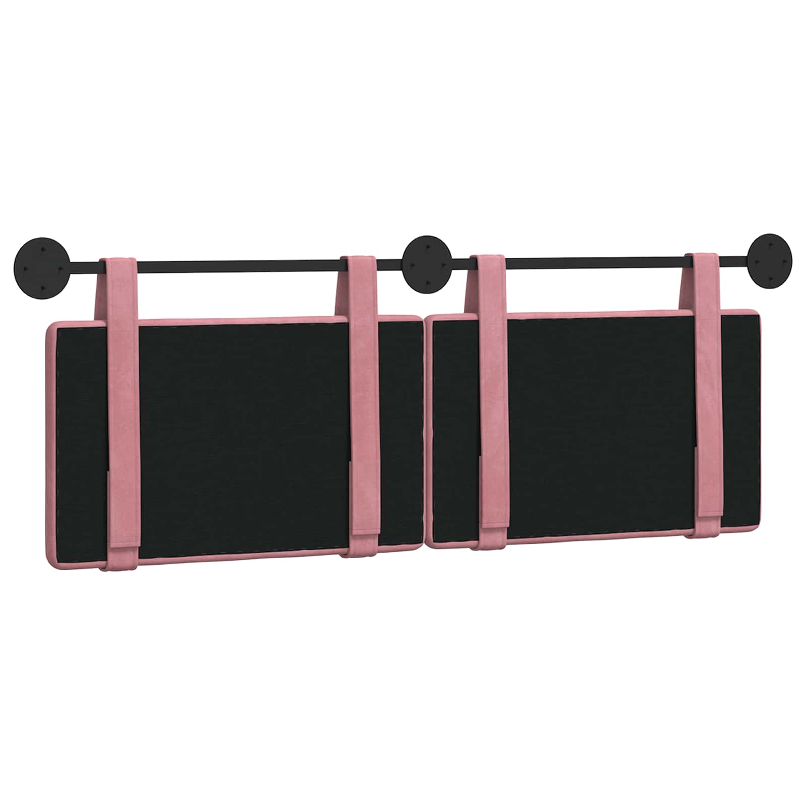 Hangend Hoofdeinde Wandgemonteerd Roze 130 x 55 x 5 cm Fluweel
