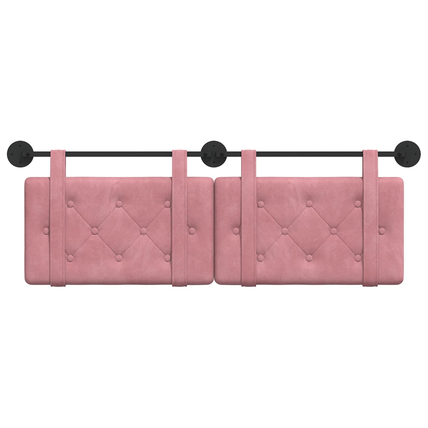 Hangend Hoofdeinde Wandgemonteerd Roze 130 x 55 x 5 cm Fluweel
