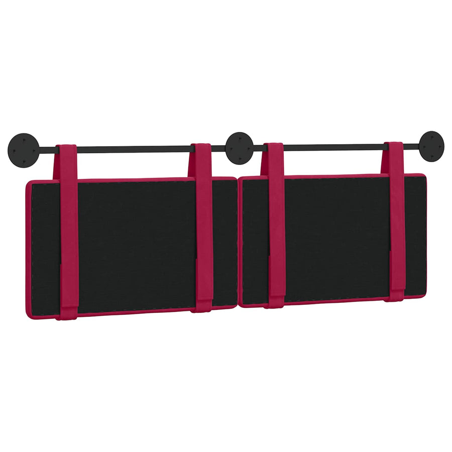 Hangend Hoofdeinde Wijnrood 130 x 55 x 5 cm Fluweel