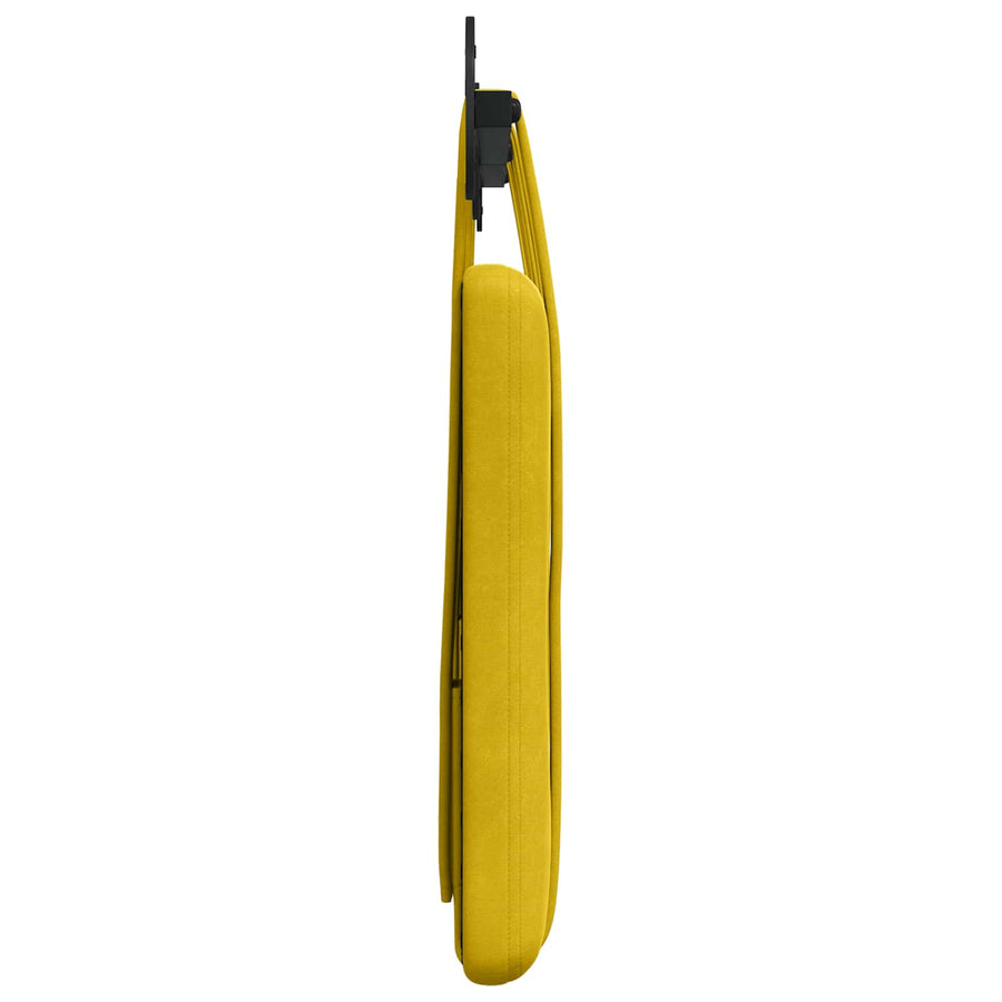 Hangend Hoofdeinde Wandgemonteerd Geel 130 x 55 x 5 cm Fluweel