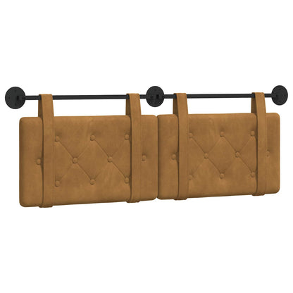 Hangend Hoofdeinde Wandgemonteerd Bruin 130 x 55 x 5 cm Fluweel