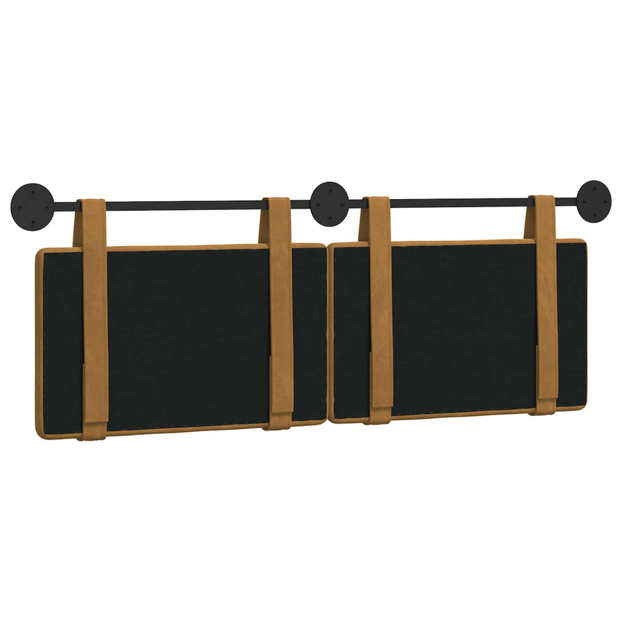 Hangend Hoofdeinde Wandgemonteerd Bruin 130 x 55 x 5 cm Fluweel