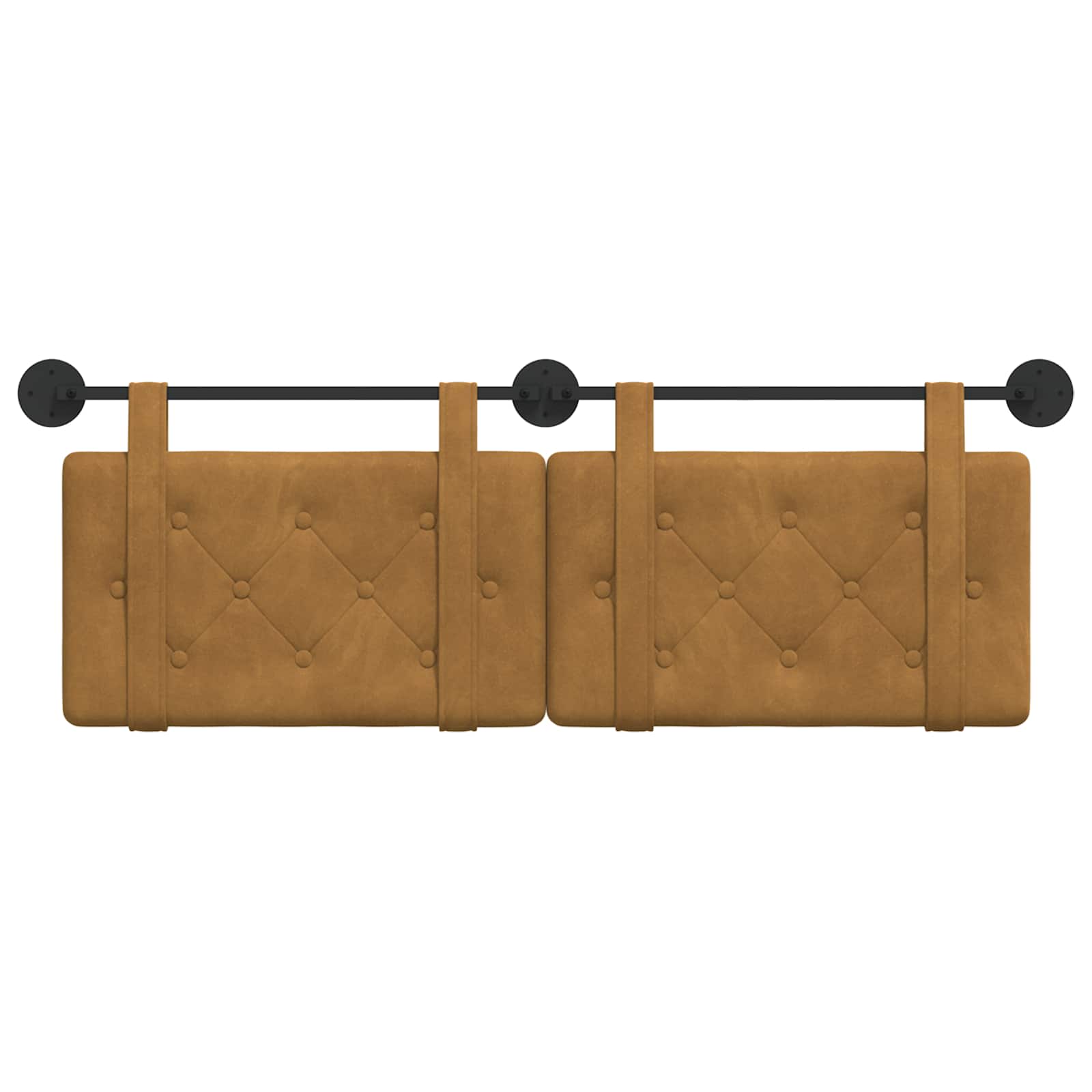Hangend Hoofdeinde Wandgemonteerd Bruin 130 x 55 x 5 cm Fluweel