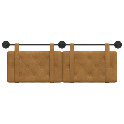 Hangend Hoofdeinde Wandgemonteerd Bruin 130 x 55 x 5 cm Fluweel