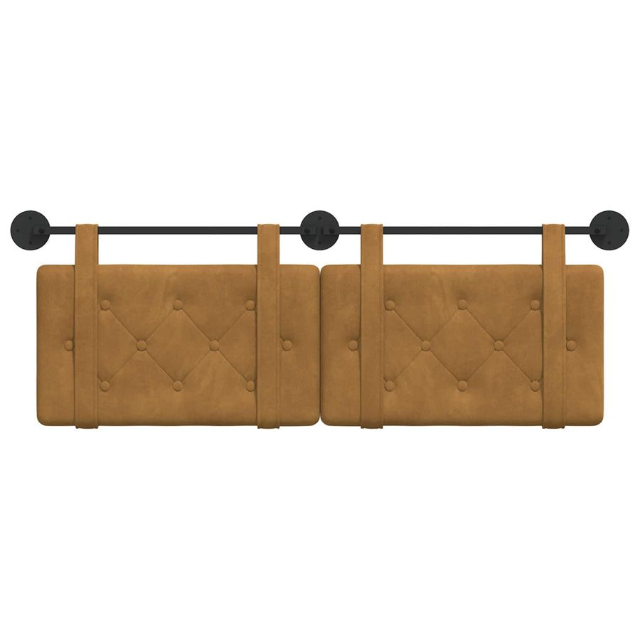 Hangend Hoofdeinde Wandgemonteerd Bruin 130 x 55 x 5 cm Fluweel