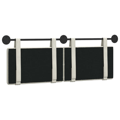 Hangend Hoofdeinde Wandgemonteerd Crème 130 x 55 x 5 cm Fluweel