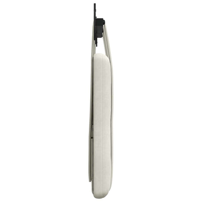 Hangend Hoofdeinde Wandgemonteerd Crème 130 x 55 x 5 cm Fluweel