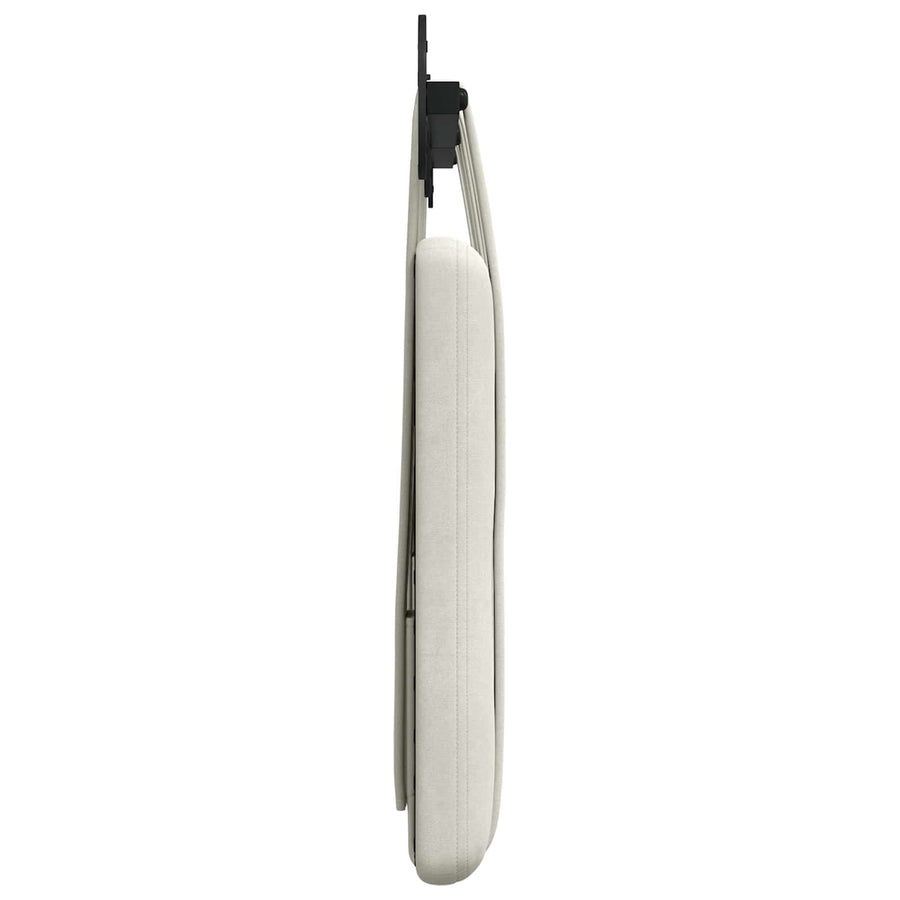 Hangend Hoofdeinde Wandgemonteerd Crème 130 x 55 x 5 cm Fluweel