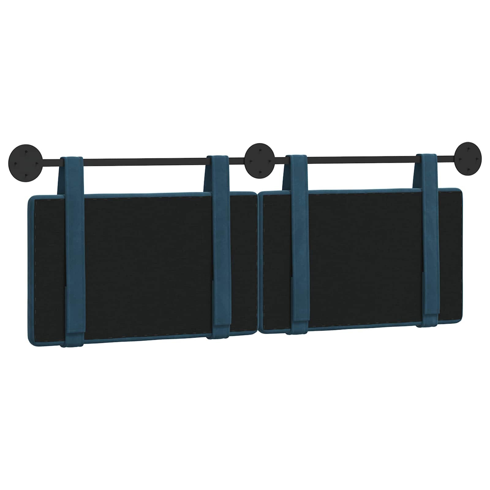Hangend Hoofdeinde Wandgemonteerd Blauw 130 x 55 x 5 cm Fluweel