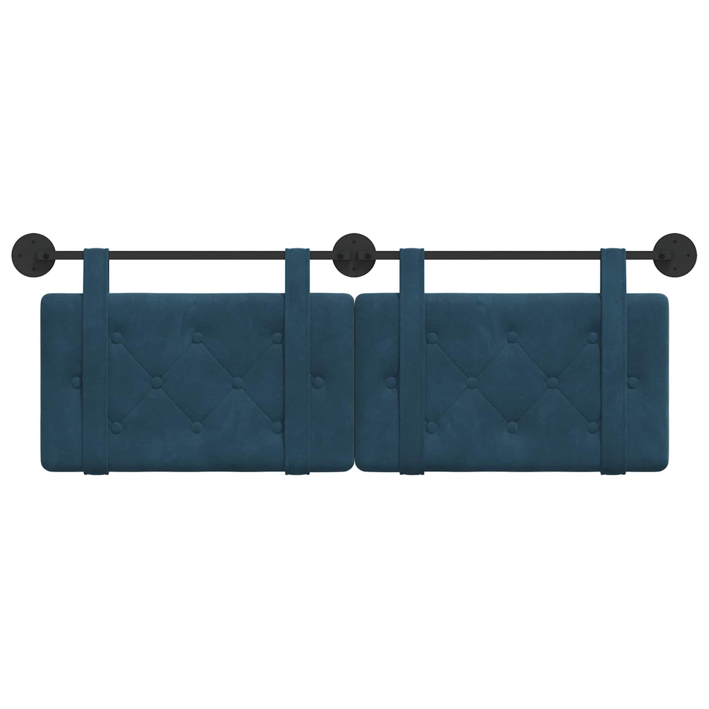 Hangend Hoofdeinde Wandgemonteerd Blauw 130 x 55 x 5 cm Fluweel