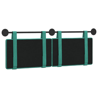 Hangend Hoofdeinde Turquoise 130 x 55 x 5 cm Fluweel