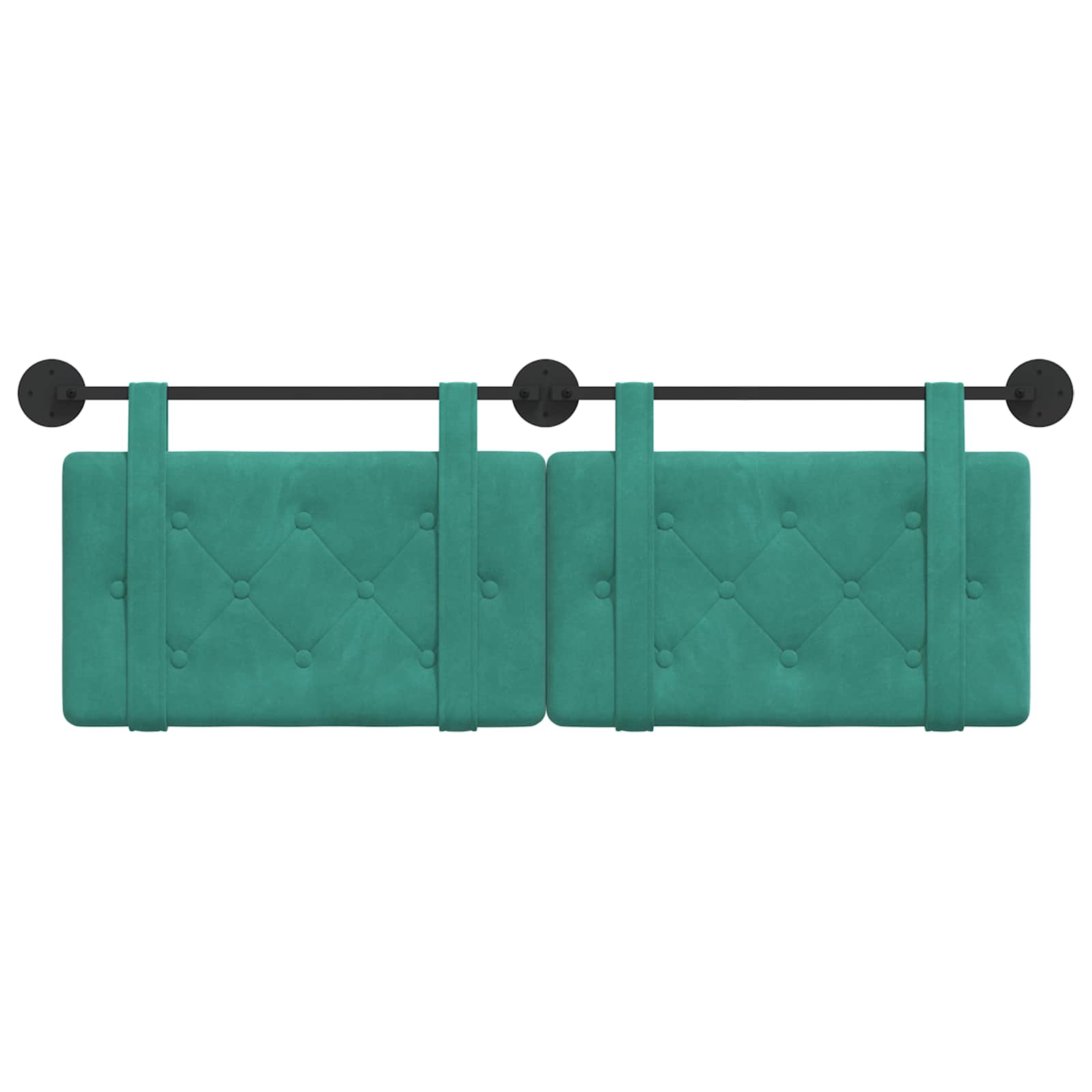 Hangend Hoofdeinde Turquoise 130 x 55 x 5 cm Fluweel