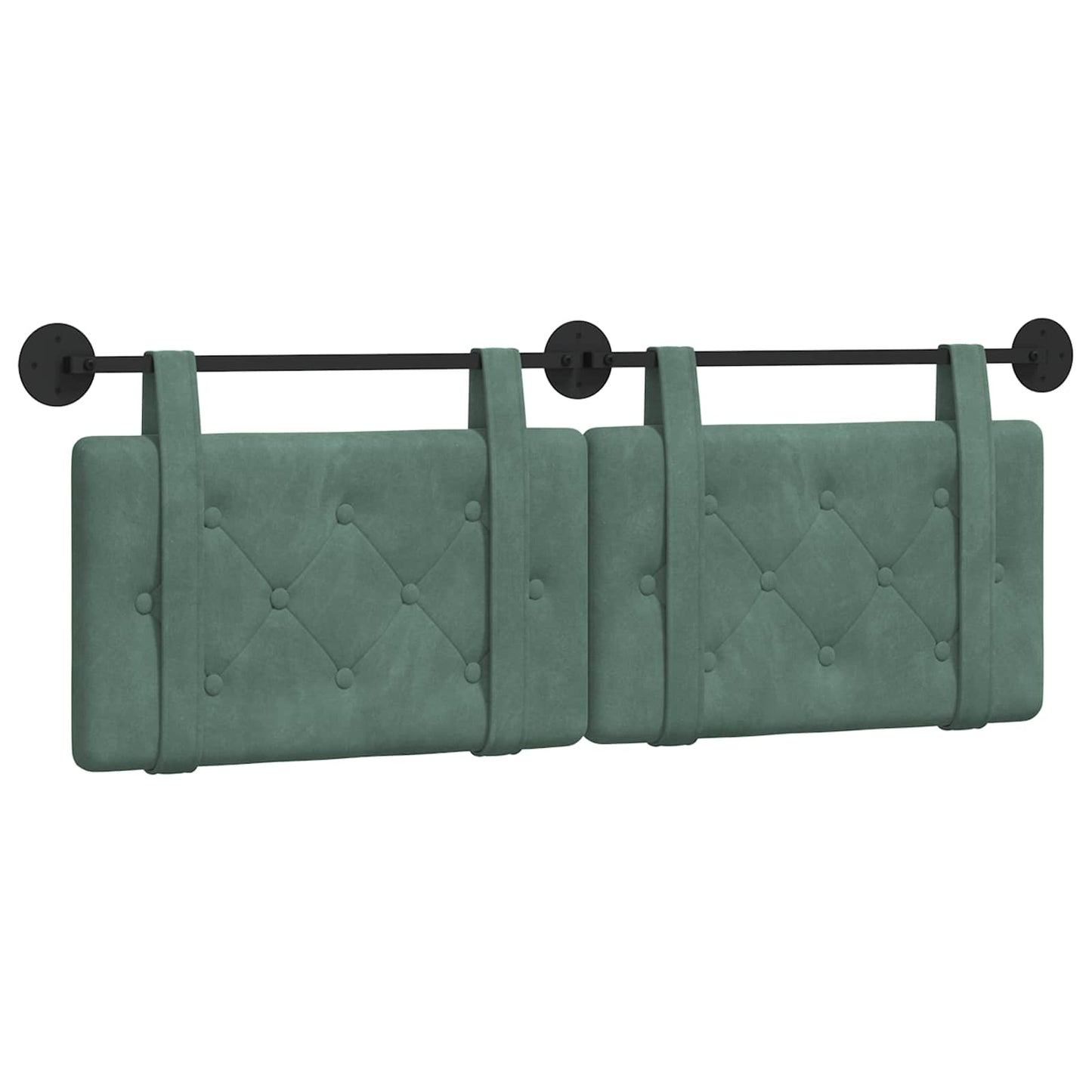 Hangend Hoofdeinde Zeegroen 130 x 55 x 5 cm Fluweel