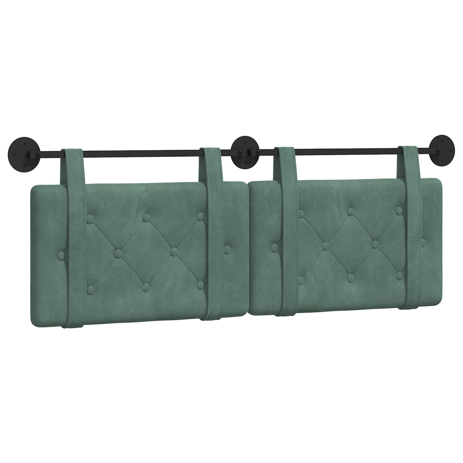Hangend Hoofdeinde Zeegroen 130 x 55 x 5 cm Fluweel
