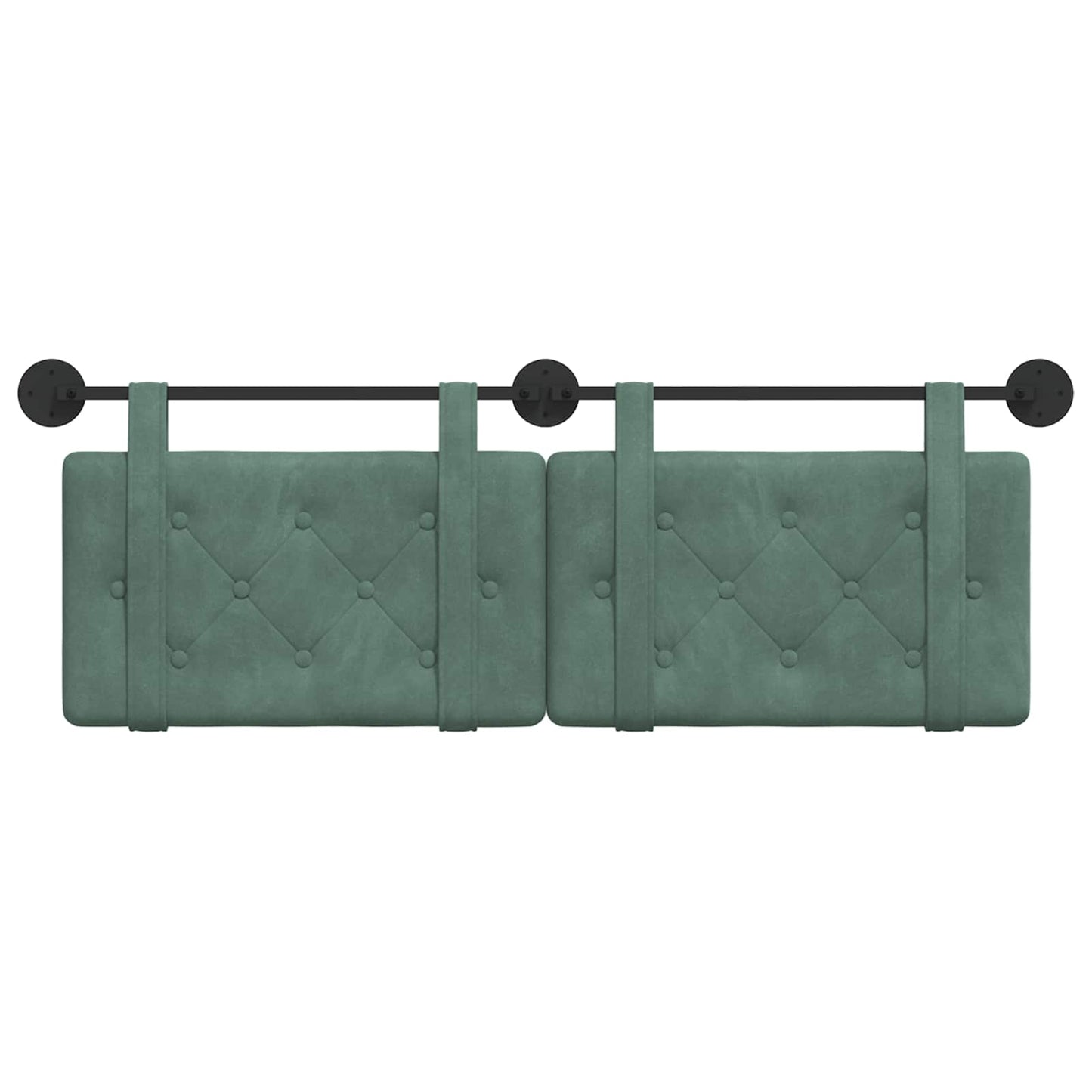 Hangend Hoofdeinde Zeegroen 130 x 55 x 5 cm Fluweel