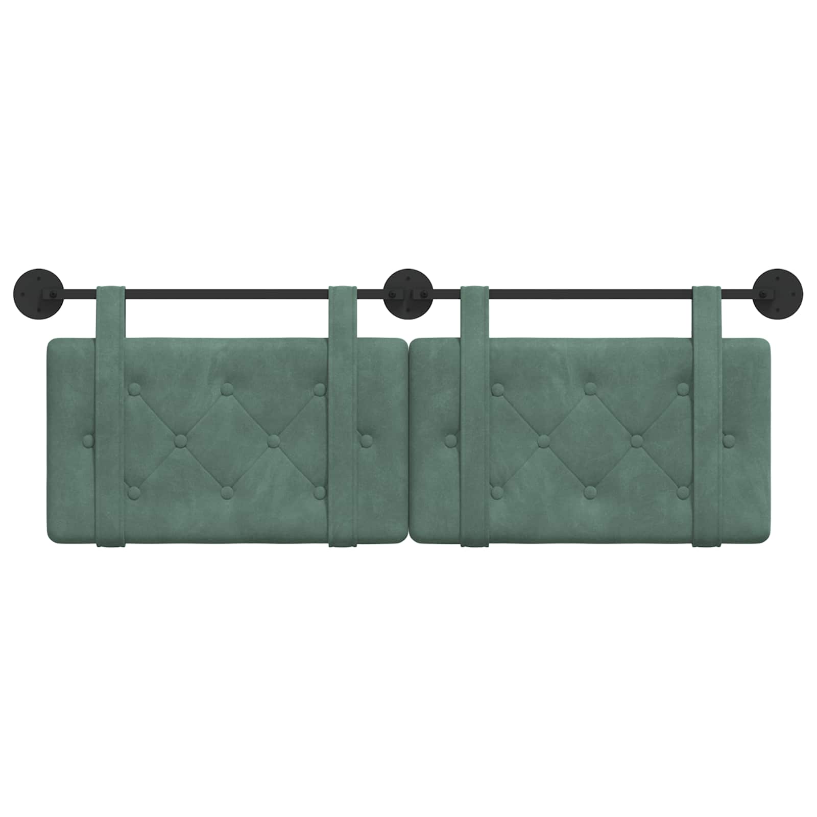 Hangend Hoofdeinde Zeegroen 130 x 55 x 5 cm Fluweel
