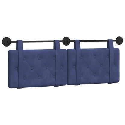Hangend Hoofdeinde Politieblauw 130 x 55 x 5 cm Fluweel