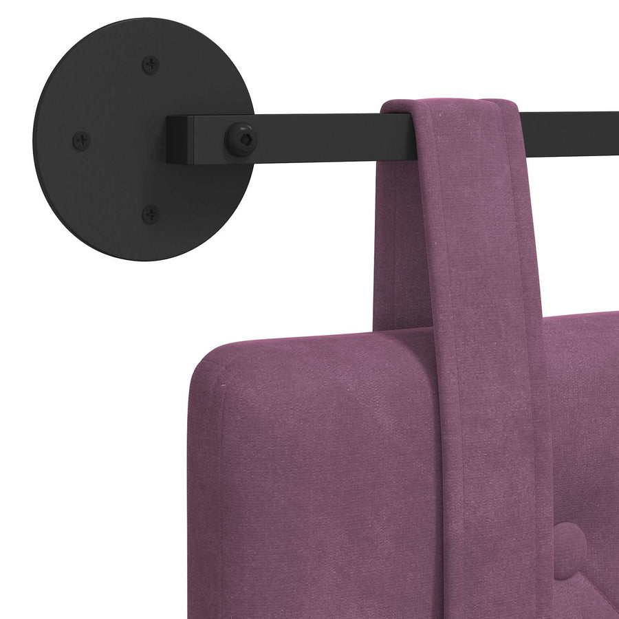 Hangend Hoofdeinde Wandgemonteerd Paars 130 x 55 x 5 cm Fluweel